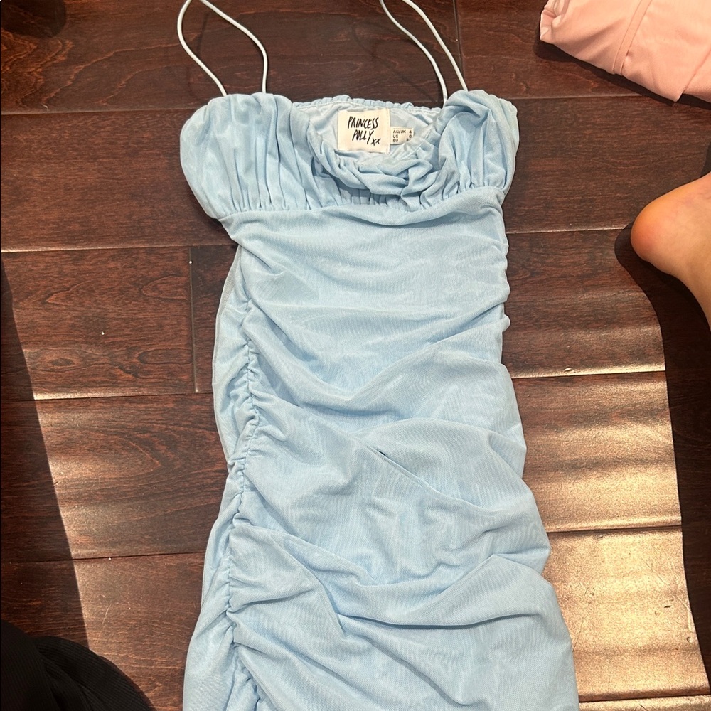 Princess Polly Light Blue Ruched Dress